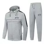 hugo boss tracksuit set ensemble de survetement regular fit embroidery b88810 gray